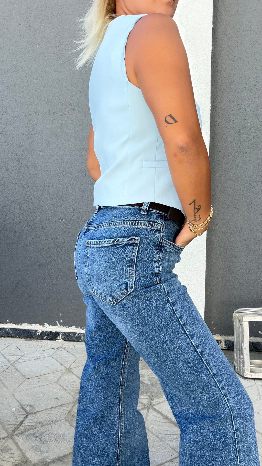 İspanyol Paça Denim Pantolon