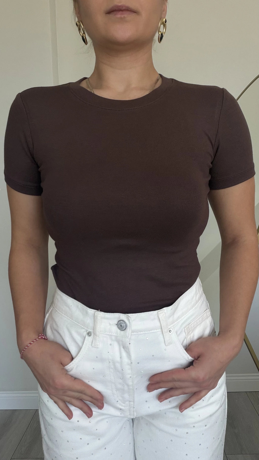 Bisiklet Yaka Basic Badi Kahve - 4