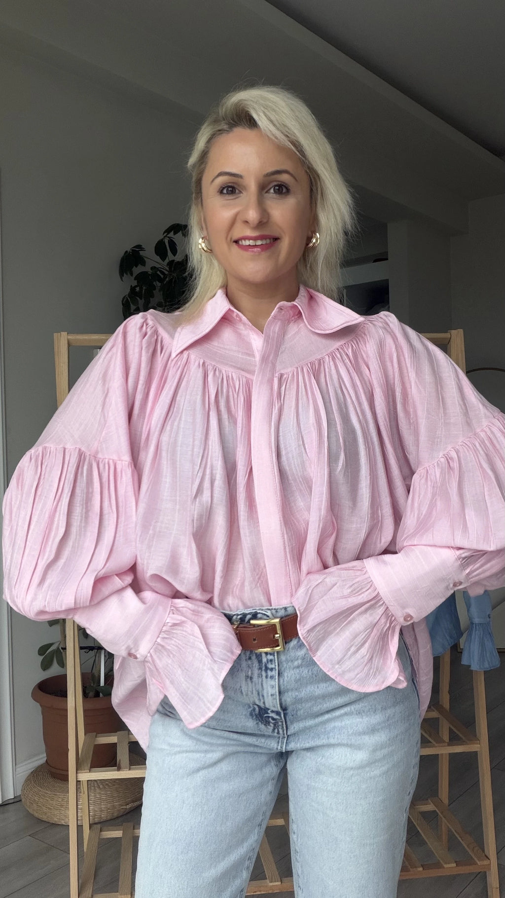 Fırfır Detaylı Gömlek Pembe - 4
