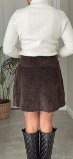 Kordon Kadife Mini Etek - 3