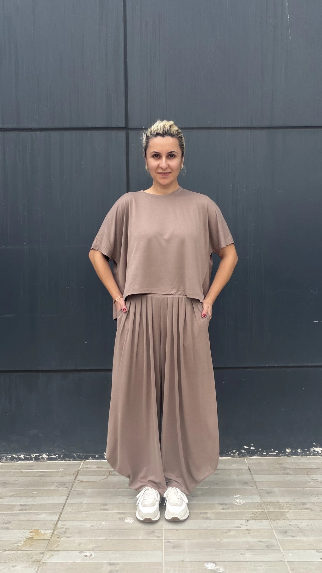 Premıum Modal Kumaş Takım Kahve
