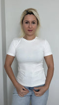 Bisiklet Yaka Basic Badi Beyaz