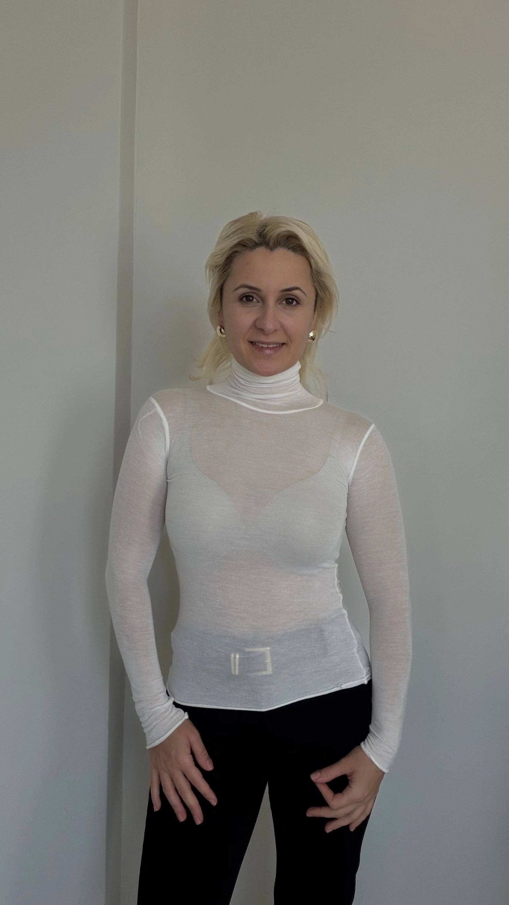 Transparan Bluz Beyaz - 2