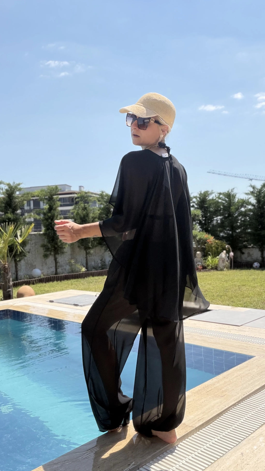 Transparan Takım Beachwear Siyah - 2