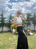Maxi Boy DantelLİ Siyah Etek