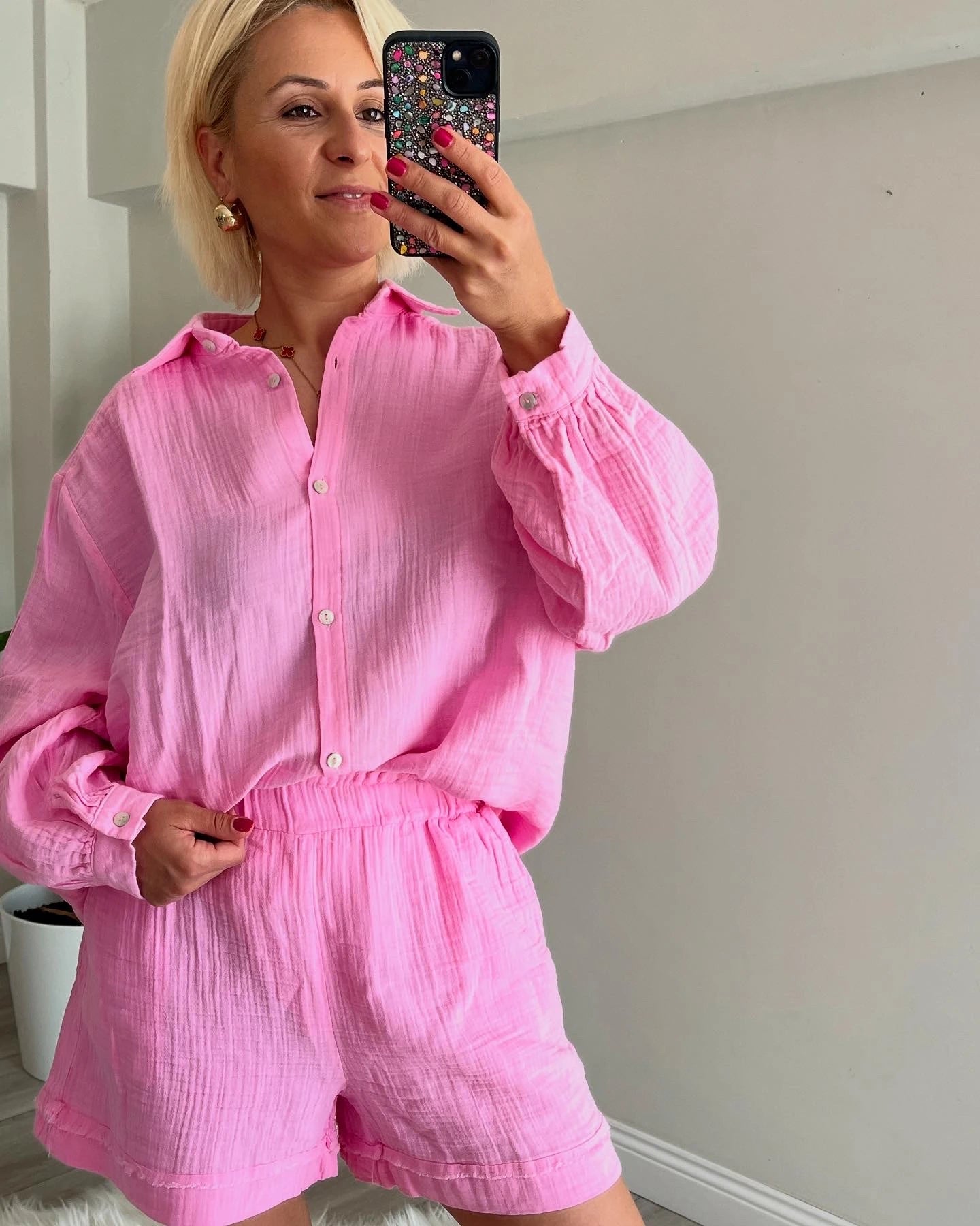Müslin Kumaş Oversize Gömlek