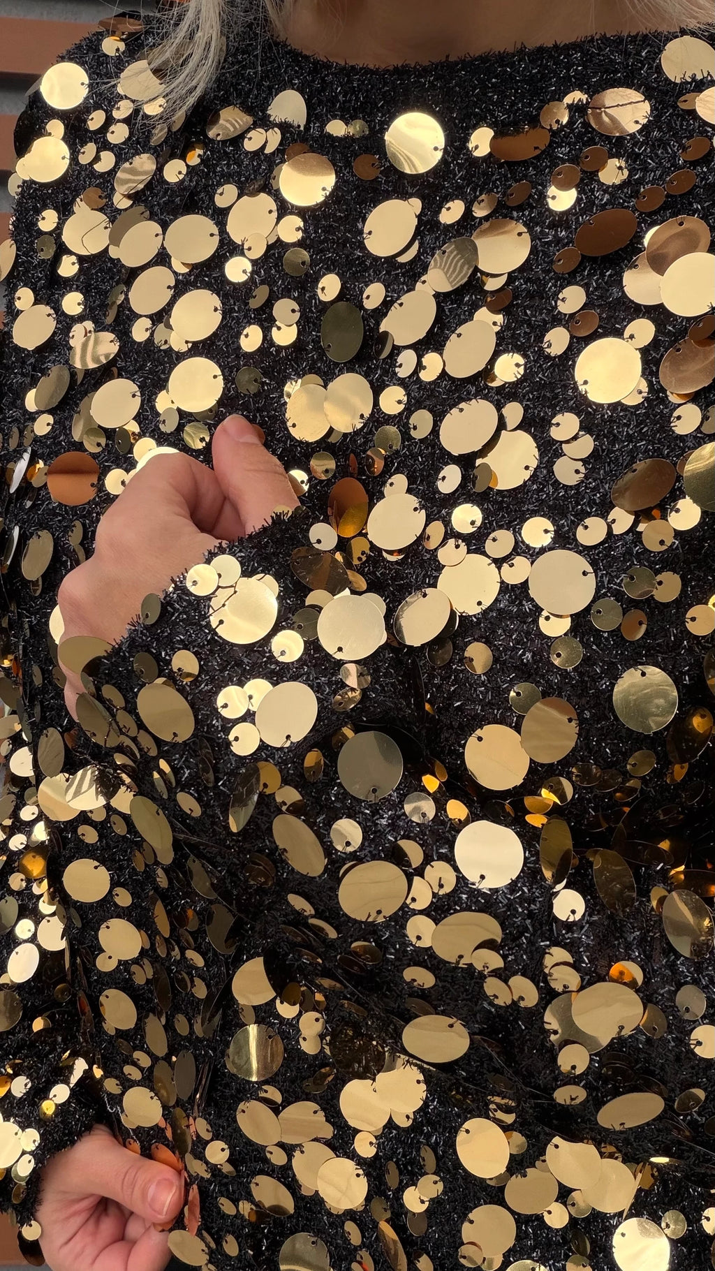 Gold Pullu Bluz - 5