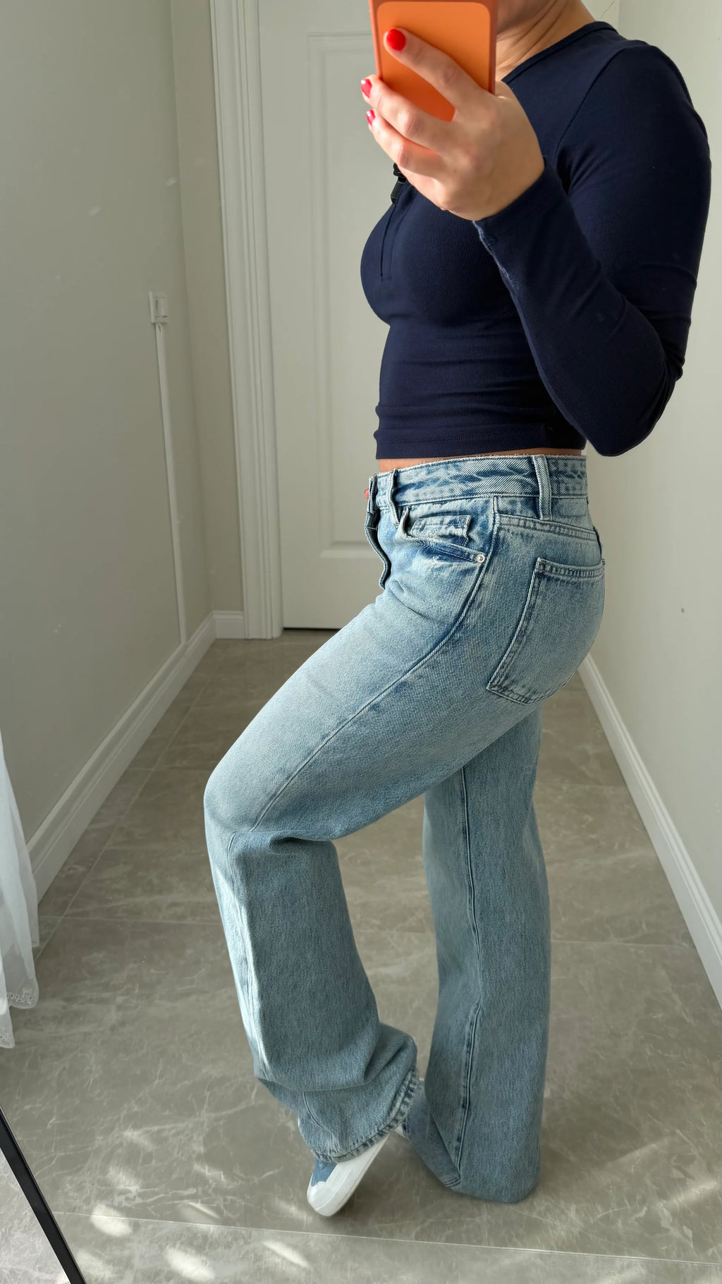 Vintage Blue Straiht Fit Jean - 5