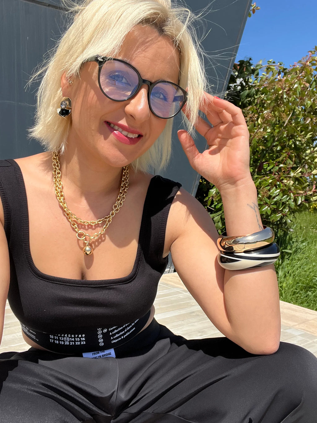 Lastikli ve Yazı Detaylı Crop Atlet
