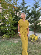 Asimetrik Kesim Pantolon- Bluz Takım - 2